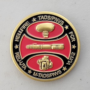 Custom Business Challenge Coin for APACHE FIRE CONTROL, side 2. Features and context: Business Challenge Coin, Corporate Coin, Contractor.