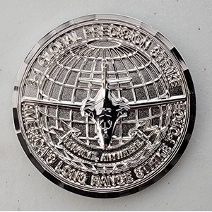 Custom Business Challenge Coin for B-1 GLOBAL PRICSION STRIKE, side 1. Features and context: Business Challenge Coin, Corporate Coin, Air Force, B-1, Contractor.