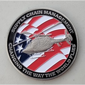 Custom Business Challenge Coin for BELL HELICOPTER - SCM, side 2. Features and context: Business Challenge Coin, Corporate Coin, Corporation.