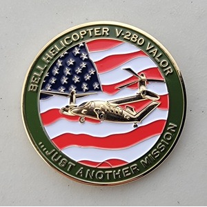 Custom Business Challenge Coin for BELL V-280, side 2. Features and context: Business Challenge Coin, Corporate Coin, Corporation.