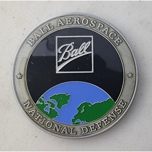 Custom Business Challenge Coin for CROSSBOW - BALL CORP, side 2. Features and context: Business Challenge Coin, Corporate Coin, Contractor.