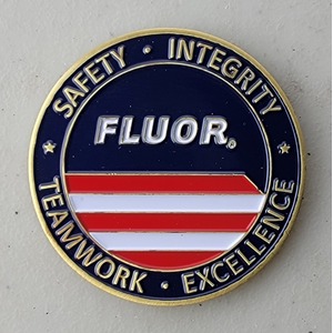 Custom Business Challenge Coin for RADFORD ARMY AMMUNITION PLANT, side 2. Features and context: Business Challenge Coin, Corporate Coin, Army, Contractor.