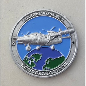 Custom Business Challenge Coin for RAGNAR - BALL CORP, side 2. Features and context: Business Challenge Coin, Corporate Coin, Contractor.