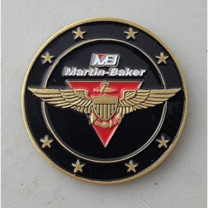 Custom Business Challenge Coin for US NAVY - Ejection Seats, side 2. Features and context: Business Challenge Coin, Corporate Coin, Navy, Contractor.
