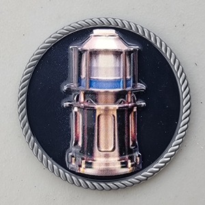 Custom Business Challenge Coin for W84 - GROUND LAUNCED CRUISE MISSILE - 2 PARTS, side 1. Features and context: Business Challenge Coin, Corporate Coin, Air Force, LLNL, PANTEX, SNL.