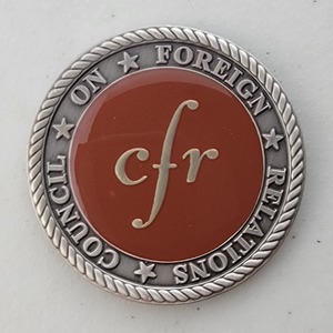 Custom Coast Guard Challenge Coin for COUNCIL ON FOREIGN RELATIONS, side 1. Features and context: Custom Military Coin, Coast Guard Challenge Coin, USCG, Air Force, Army, Coast Guard.
