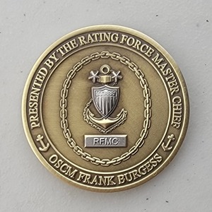 Custom Coast Guard Challenge Coin for UNITED STATES GUARD OPERATIONS SPECIALIST, side 2. Features and context: Custom Military Coin, Coast Guard Challenge Coin, USCG, Coast Guard.
