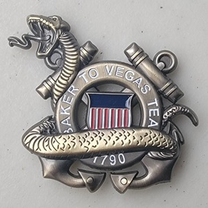 Custom Coast Guard Challenge Coin for USCG, side 2. Features and context: Custom Military Coin, Coast Guard Challenge Coin, USCG, Coast Guard.