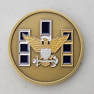 Custom Coast Guard Challenge Coin for USCG - CHIEF WARRANT OFFICERS ASSOCIATION, side 2. Features and context: Custom Military Coin, Coast Guard Challenge Coin, USCG, Coast Guard, South Korean Made.