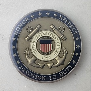 Custom Coast Guard Challenge Coin for USCG - COMMAND & OPERATIONS SCHOOL, side 2. Features and context: Custom Military Coin, Coast Guard Challenge Coin, USCG, Coast Guard.