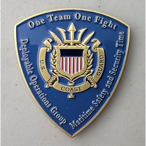 Custom Coast Guard Challenge Coin for USCG - MIAMI 91114, side 2. Features and context: Custom Military Coin, Coast Guard Challenge Coin, USCG, Coast Guard.