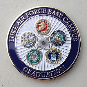 Custom Coast Guard Challenge Coin for WEBSTER UNIVERSITY, side 2. Features and context: Custom Military Coin, Coast Guard Challenge Coin, USCG, Air Force, Army, Coast Guard.