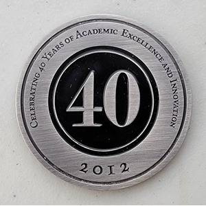 Custom College Challenge Coin for COLLEGE OF APPLIED SCIENCE & TECHNOLOGY - RIT, side 2. Features and context: College Challenge Coin, College.