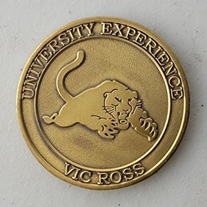 Custom College Challenge Coin for FLORIDA INSTITUE OF TECHNOLOGY, side 2. Features and context: College Challenge Coin, College, Florida.