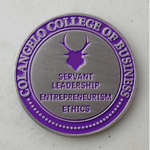 Custom College Challenge Coin for GRAND CANYON UNIVERSITY, side 2. Features and context: College Challenge Coin, College.