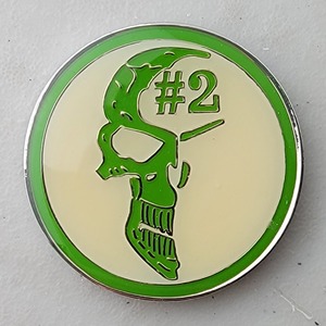 Custom Organization Challenge Coin for BOOZEFIGHTERS - CHAPTER #2, side 1. Features and context: Organization Challenge Coin, MC.
