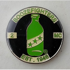 Custom Organization Challenge Coin for BOOZEFIGHTERS - CHAPTER #2, side 2. Features and context: Organization Challenge Coin, MC.