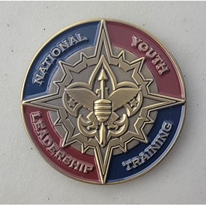 Custom Organization Challenge Coin for BSA, side 1. Features and context: Organization Challenge Coin, Scouts, Organization.