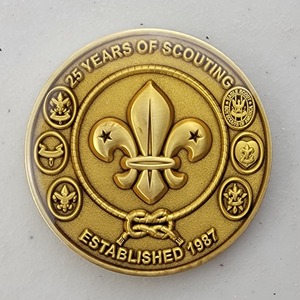 Custom Organization Challenge Coin for BSA TROOP 655, side 2. Features and context: Organization Challenge Coin, Scouts.