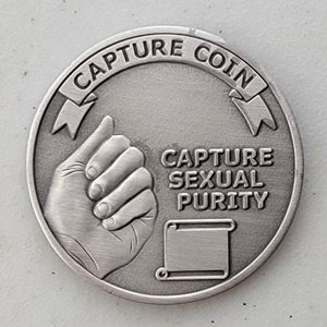 Custom Organization Challenge Coin for CAPTURE COIN, side 1. Features and context: Organization Challenge Coin, Religious.