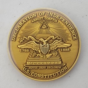 Custom Organization Challenge Coin for CHATTANOOGA TEA PARTY, side 2. Features and context: Organization Challenge Coin, Organization.