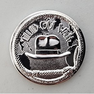Custom Organization Challenge Coin for CLUB OBI WAN - SHINY SILVER, side 1. Features and context: Organization Challenge Coin, Organization.