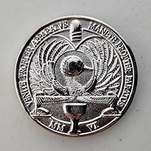 Custom Organization Challenge Coin for CLUB OBI WAN - SHINY SILVER, side 2. Features and context: Organization Challenge Coin, Organization.
