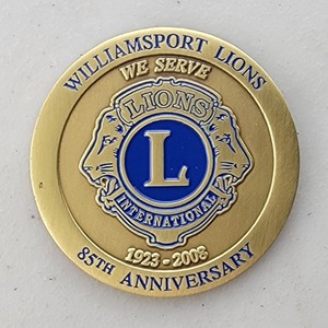 Custom Organization Challenge Coin for LEO - WILLIAMSPORT, side 2. Features and context: Organization Challenge Coin, Organization.