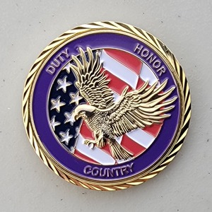 Custom Organization Challenge Coin for MILITARY ORDER OF THE PURPLE HEART, side 2. Features and context: Organization Challenge Coin, Organization.