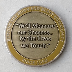 Custom Organization Challenge Coin for MOONLIGHT FUND, side 2. Features and context: Organization Challenge Coin, Organization.