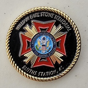 Custom Organization Challenge Coin for VFW POST 5228, side 2. Features and context: Organization Challenge Coin, Organization.