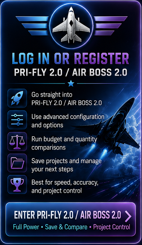 PRI-FLY 2.0 / AIR BOSS 2.0 full Custom Coin flight deck