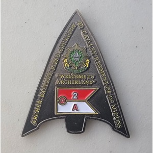 ARCHER BATTERY — Custom Specialty Coin Custom Specialty Coin for ARCHER BATTERY, side 2. Features and context: Specialty Coin, Uncategorized.