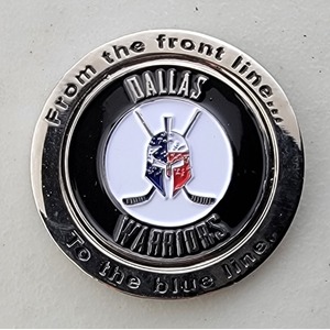 DALLAS WARRIORS — Custom Specialty Coin Custom Specialty Coin for DALLAS WARRIORS, side 1. Features and context: Specialty Coin, MISC.