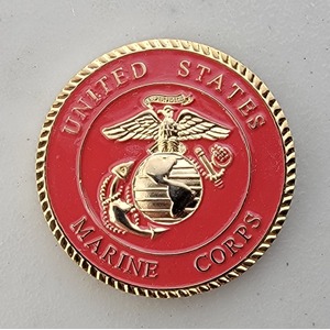 UNITED STATES MARINE CORPS — Custom Specialty Coin Custom Specialty Coin for UNITED STATES MARINE CORPS, side 1. Features and context: Specialty Coin, Marine Corps.