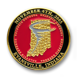 Evansville, Indiana Tornado Challenge Coin - November 6th, 2005