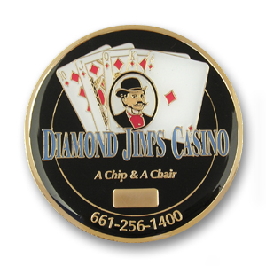 Diamond Jim's Casino - Poker Card Guard - Challenge Coin