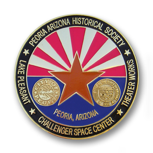 Peoria, AZ Chamber of Commerce Challenge Coin Lake Pleasant - Challenger Space Center - Theater Works