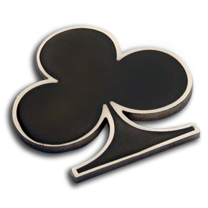 Club Shaped Poker Card Guard - Challenge Coin