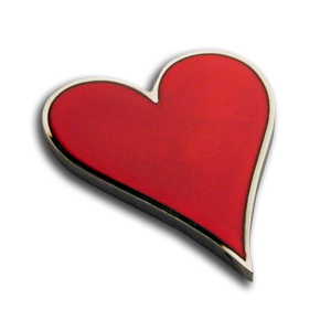 Heart Shaped Poker Card Guard - Challenge Coin