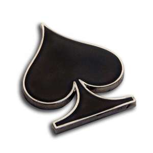 Spade Shaped Poker Card Guard - Challenge Coin