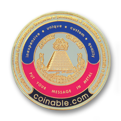 shiny gold - challenge coin finish