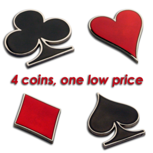 Suit Shaped Challenge Coins Set - Poker Card Guards