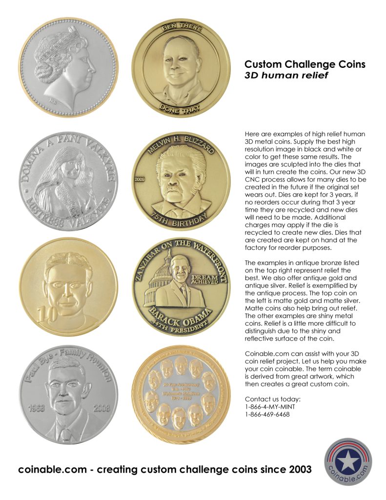 CUSTOM COIN FEATURES 3D / High Relief Sculpting — Example