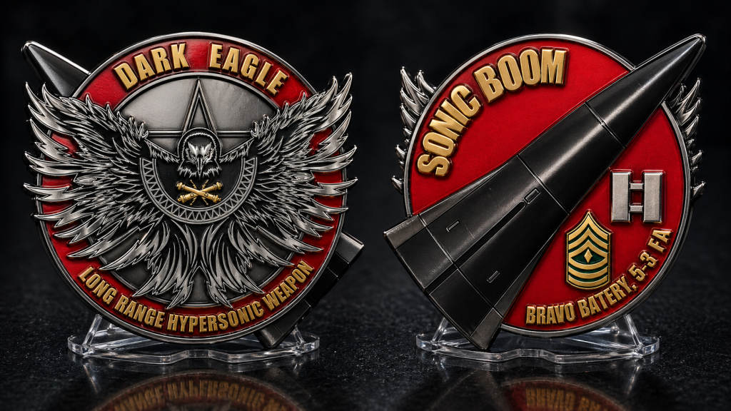 AI CUSTOM COIN DESIGN AI-generated 3D custom challenge coin design example two